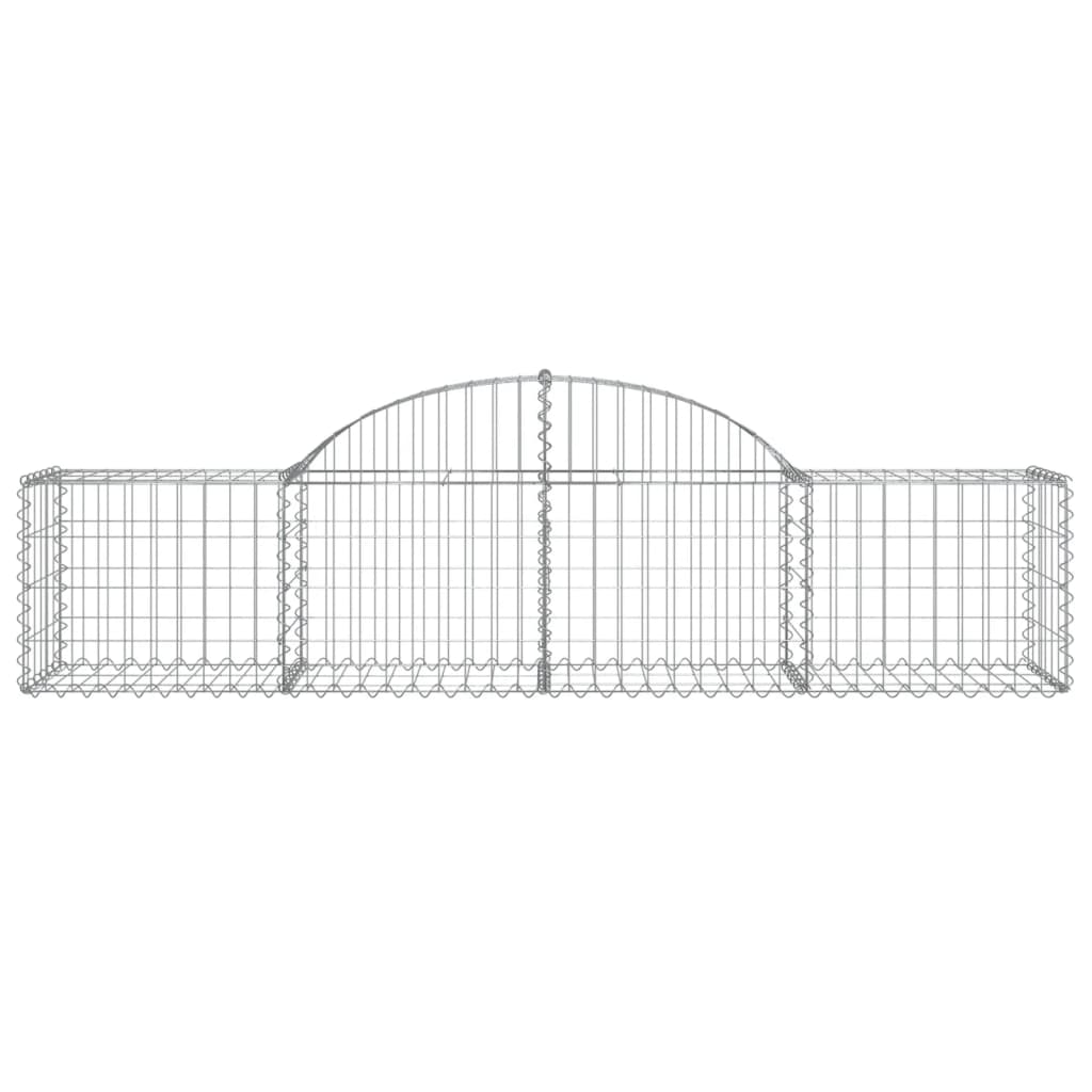 buede gabionkurve 2 stk. 200x50x40/60 cm galvaniseret jern