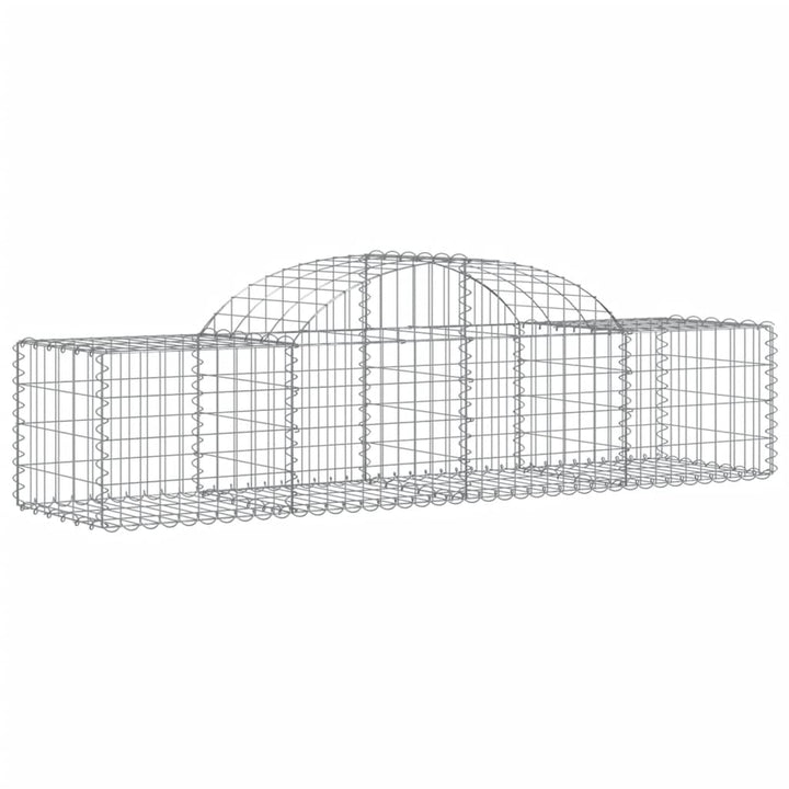 buede gabionkurve 3 stk. 200x50x40/60 cm galvaniseret jern