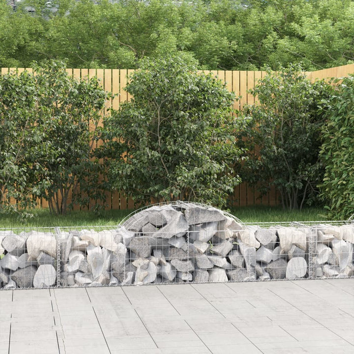 buede gabionkurve 3 stk. 200x50x40/60 cm galvaniseret jern