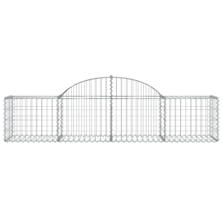 buede gabionkurve 4 stk. 200x50x40/60 cm galvaniseret jern