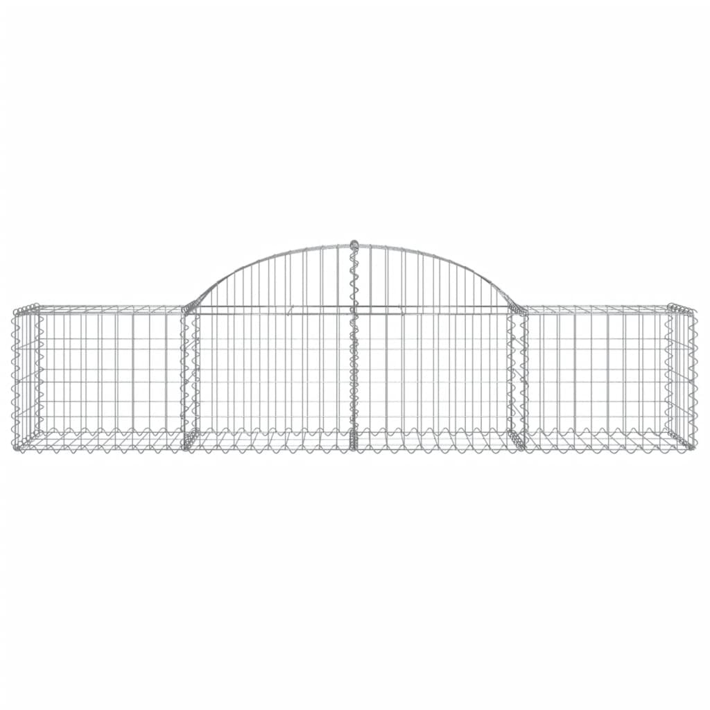 buede gabionkurve 7 stk. 200x50x40/60 cm galvaniseret jern