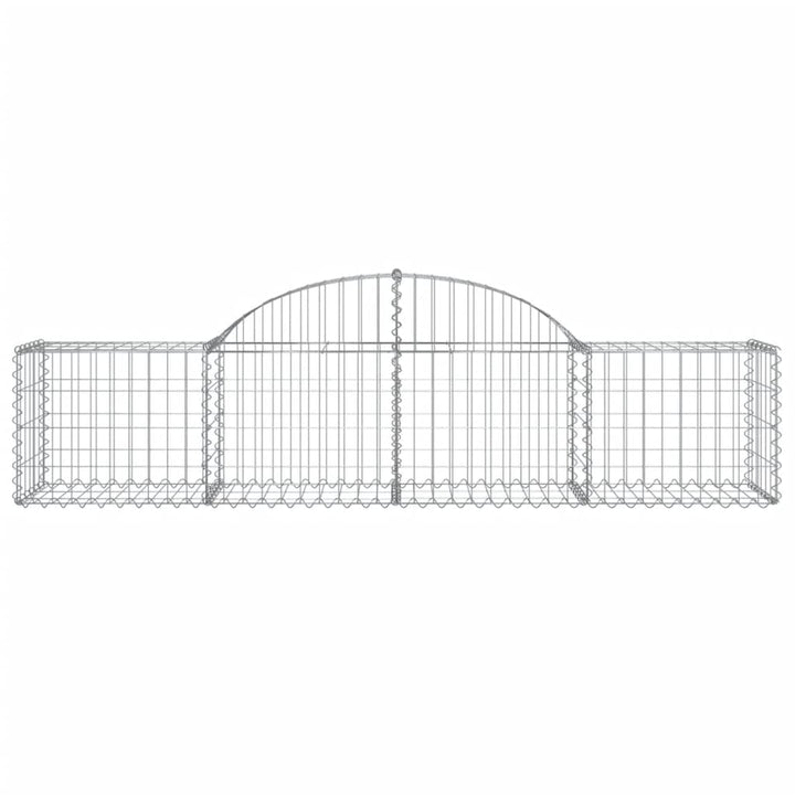 buede gabionkurve 7 stk. 200x50x40/60 cm galvaniseret jern