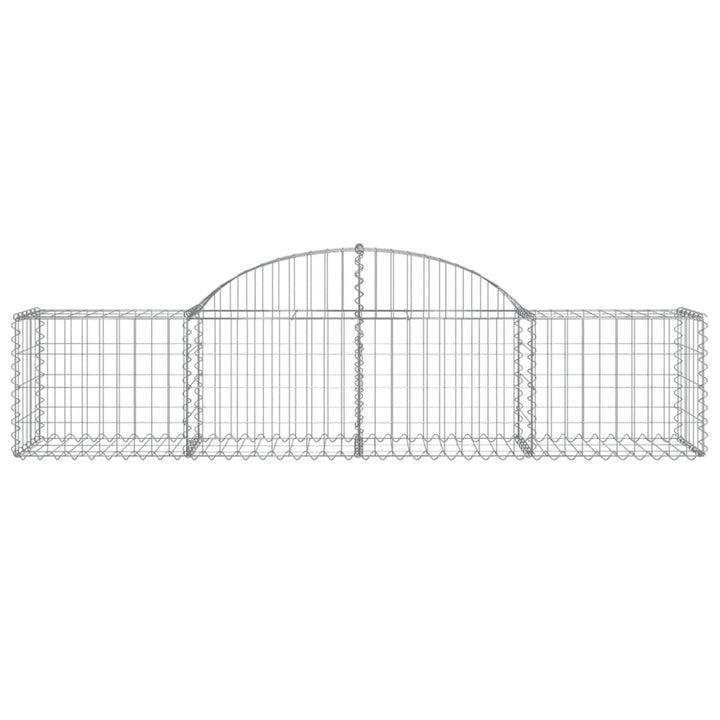 buede gabionkurve 8 stk. 200x50x40/60 cm galvaniseret jern