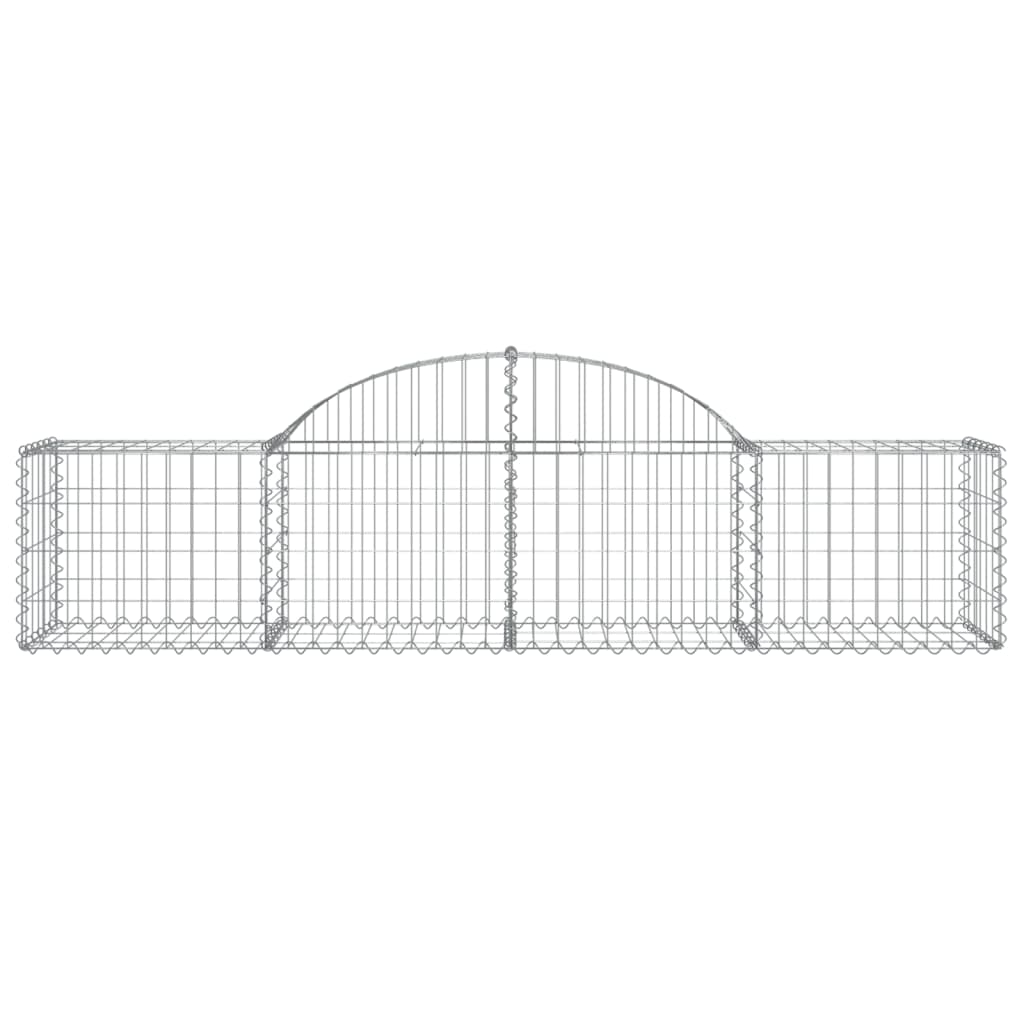 buede gabionkurve 9 stk. 200x50x40/60 cm galvaniseret jern