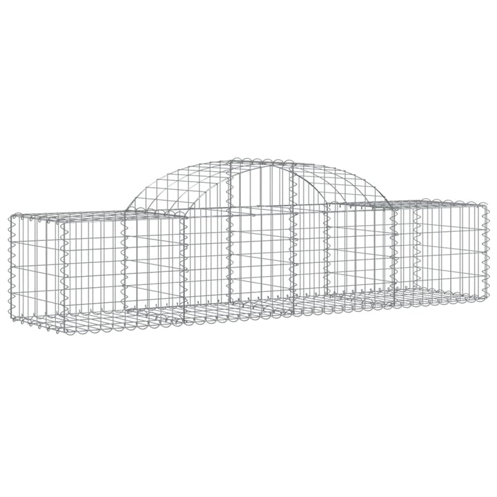 buede gabionkurve 11 stk. 200x50x40/60 cm galvaniseret jern