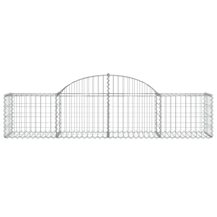 buede gabionkurve 14 stk. 200x50x40/60 cm galvaniseret jern