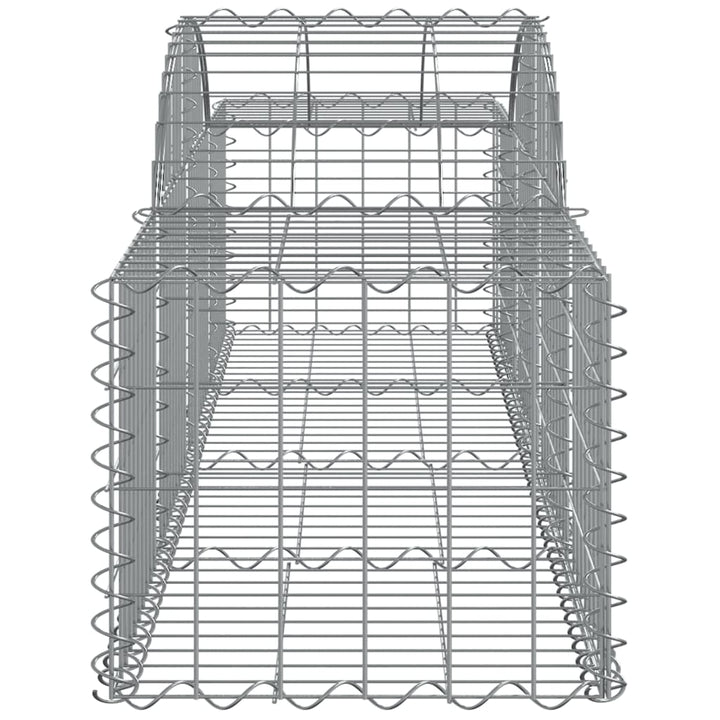 buede gabionkurve 15 stk. 200x50x40/60 cm galvaniseret jern
