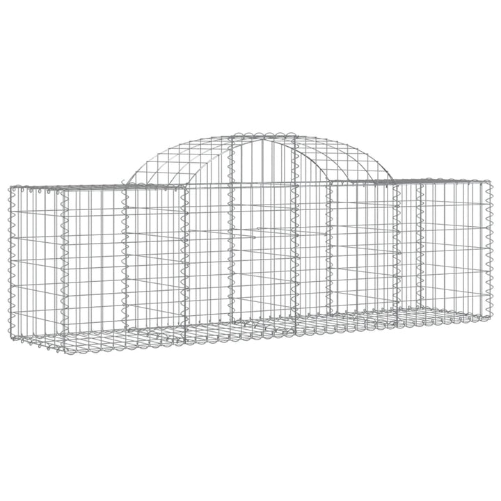 buede gabionkurve 2 stk. 200x50x60/80 cm galvaniseret jern