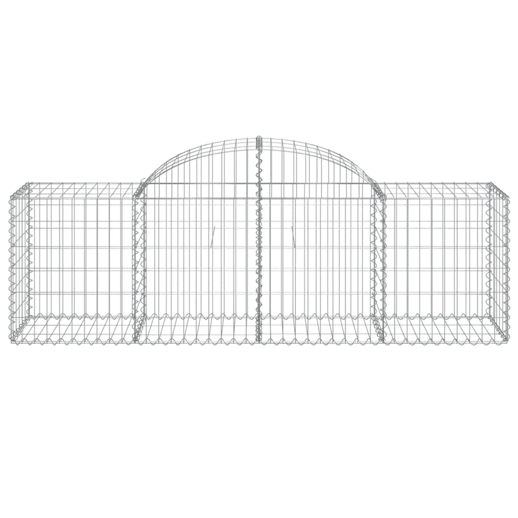 buede gabionkurve 2 stk. 200x50x60/80 cm galvaniseret jern