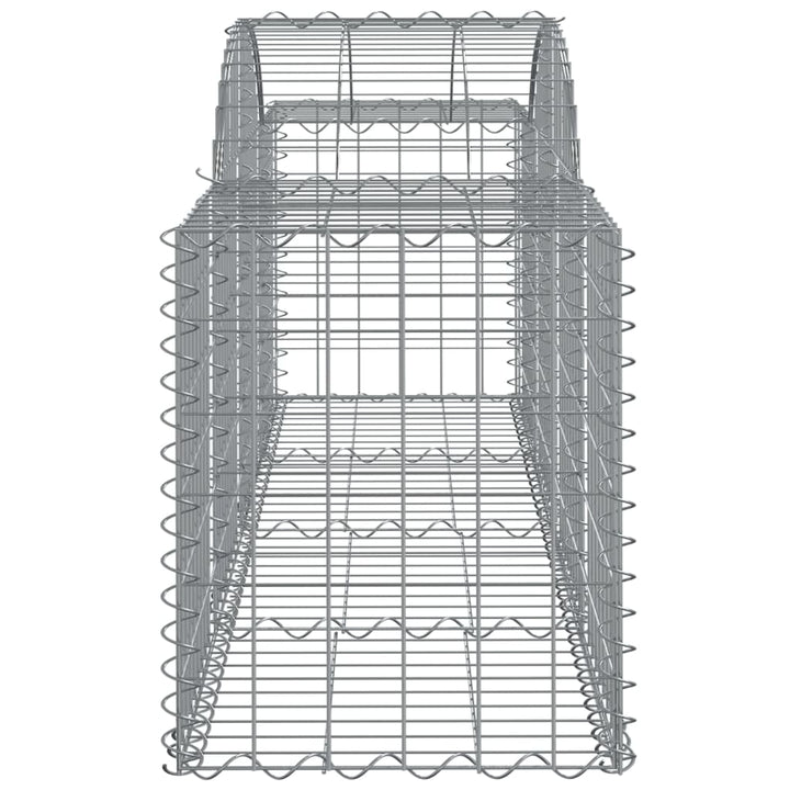 buede gabionkurve 2 stk. 200x50x60/80 cm galvaniseret jern