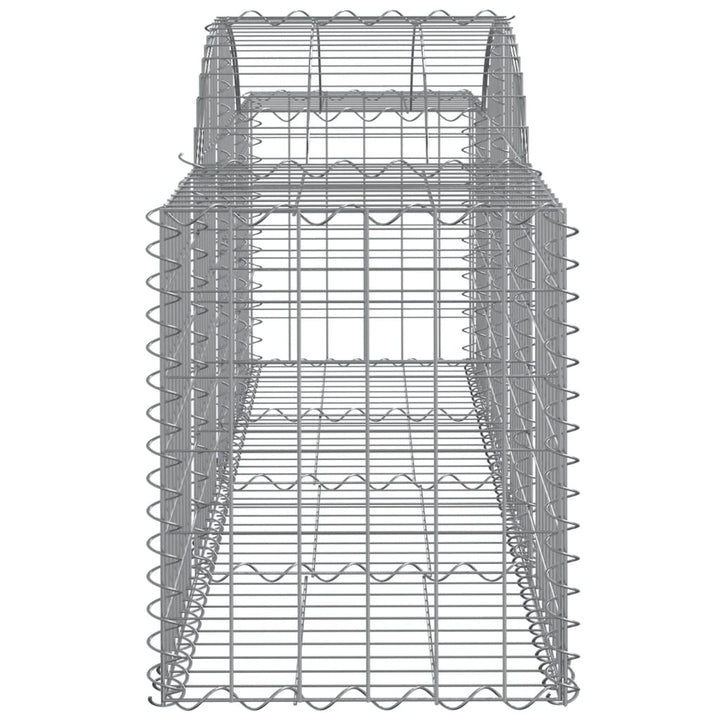 buede gabionkurve 4 stk. 200x50x60/80 cm galvaniseret jern