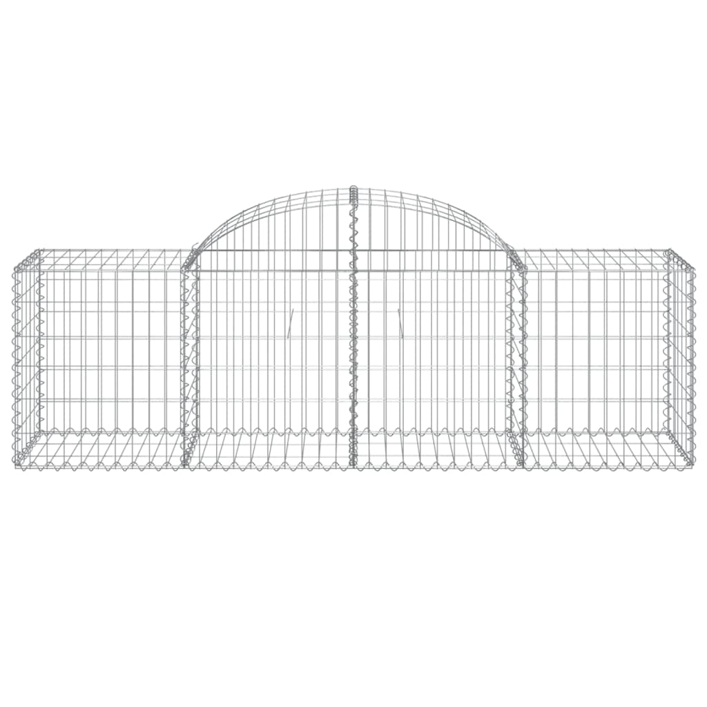 buede gabionkurve 5 stk. 200x50x60/80 cm galvaniseret jern