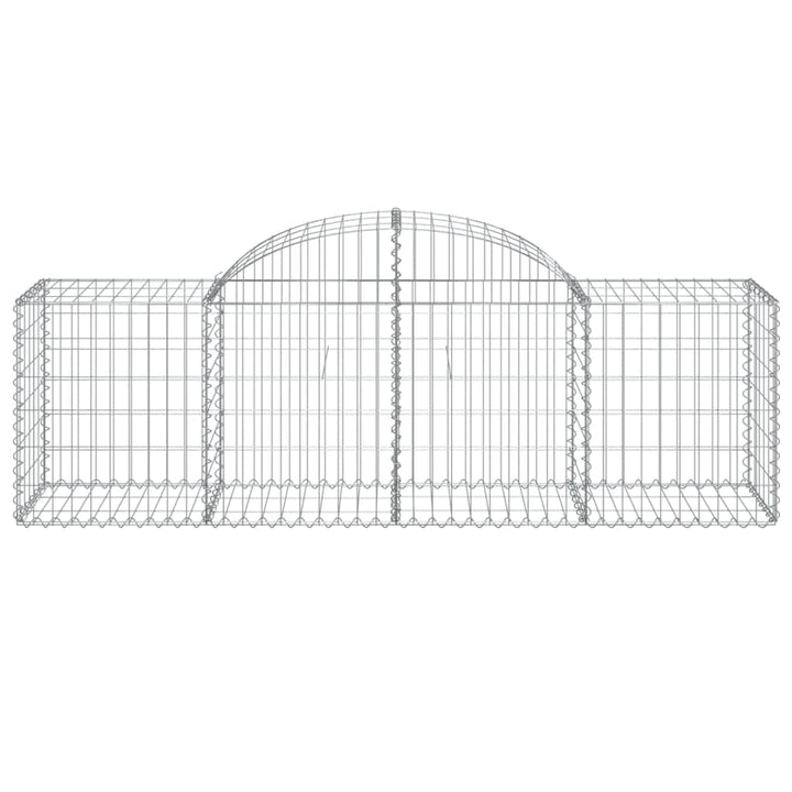 buede gabionkurve 11 stk. 200x50x60/80 cm galvaniseret jern