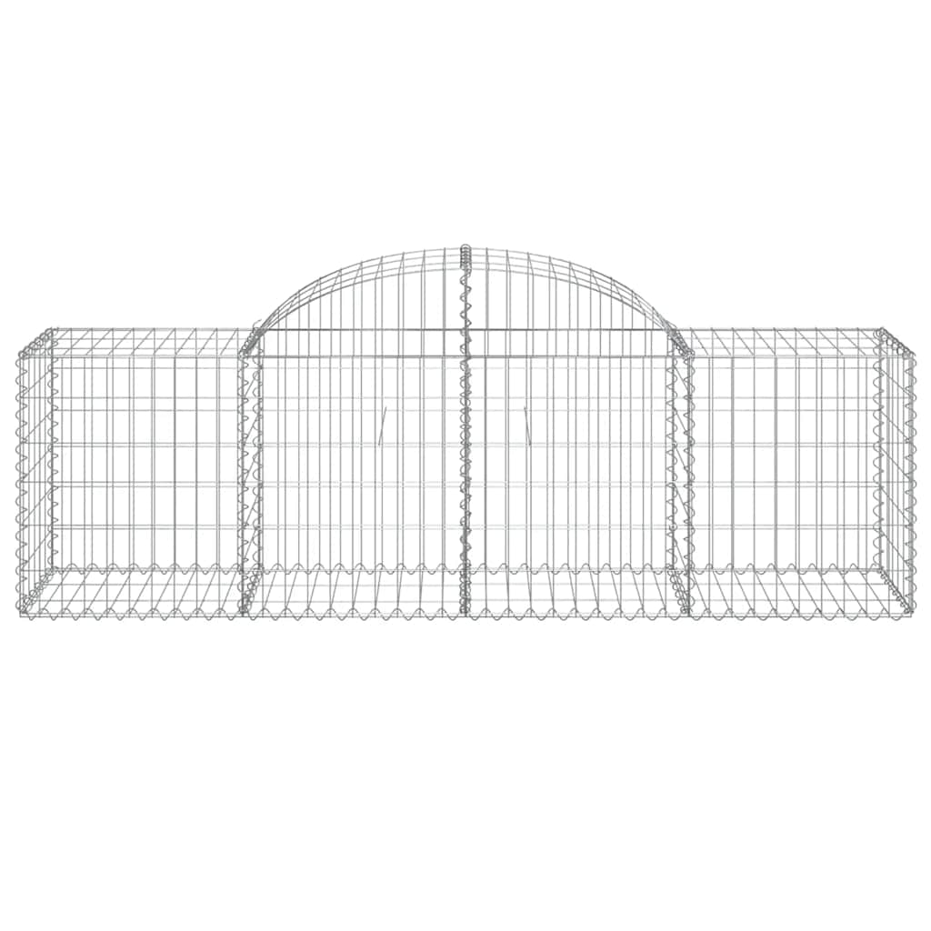buede gabionkurve 12 stk. 200x50x60/80 cm galvaniseret jern