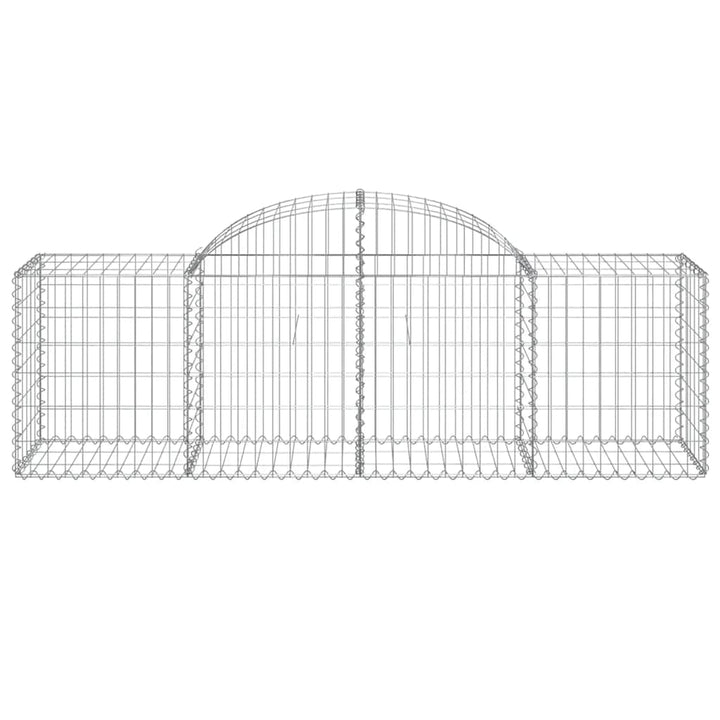buede gabionkurve 12 stk. 200x50x60/80 cm galvaniseret jern