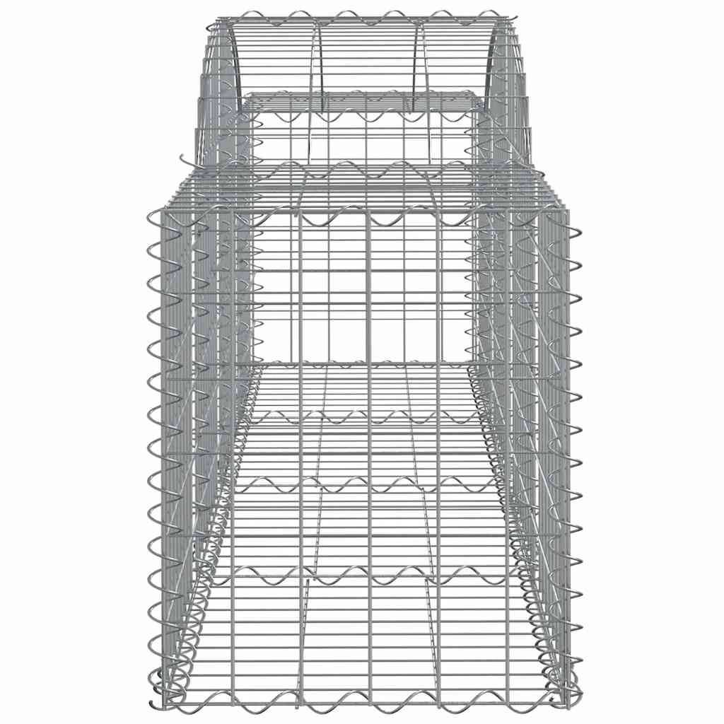 buede gabionkurve 12 stk. 200x50x60/80 cm galvaniseret jern