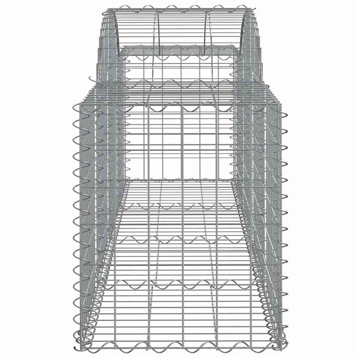 buede gabionkurve 12 stk. 200x50x60/80 cm galvaniseret jern