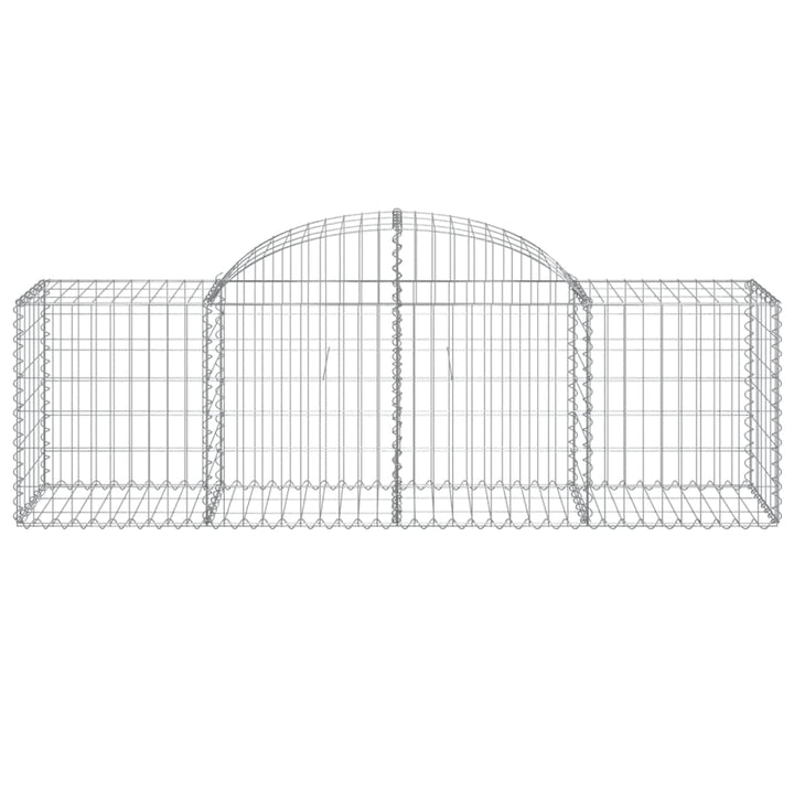 buede gabionkurve 25 stk. 200x50x60/80 cm galvaniseret jern