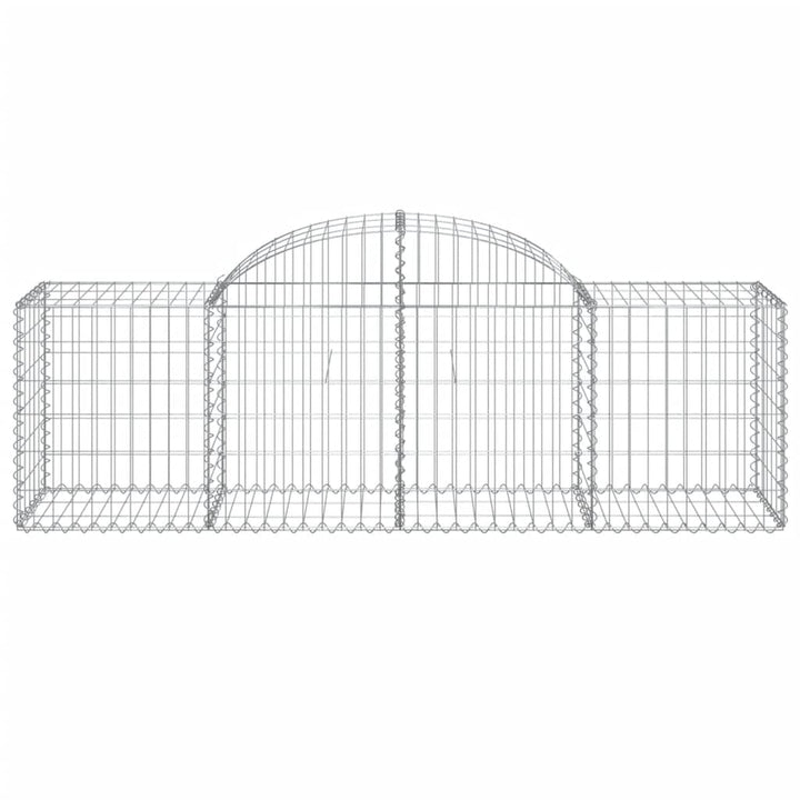 buede gabionkurve 40 stk. 200x50x60/80 cm galvaniseret jern
