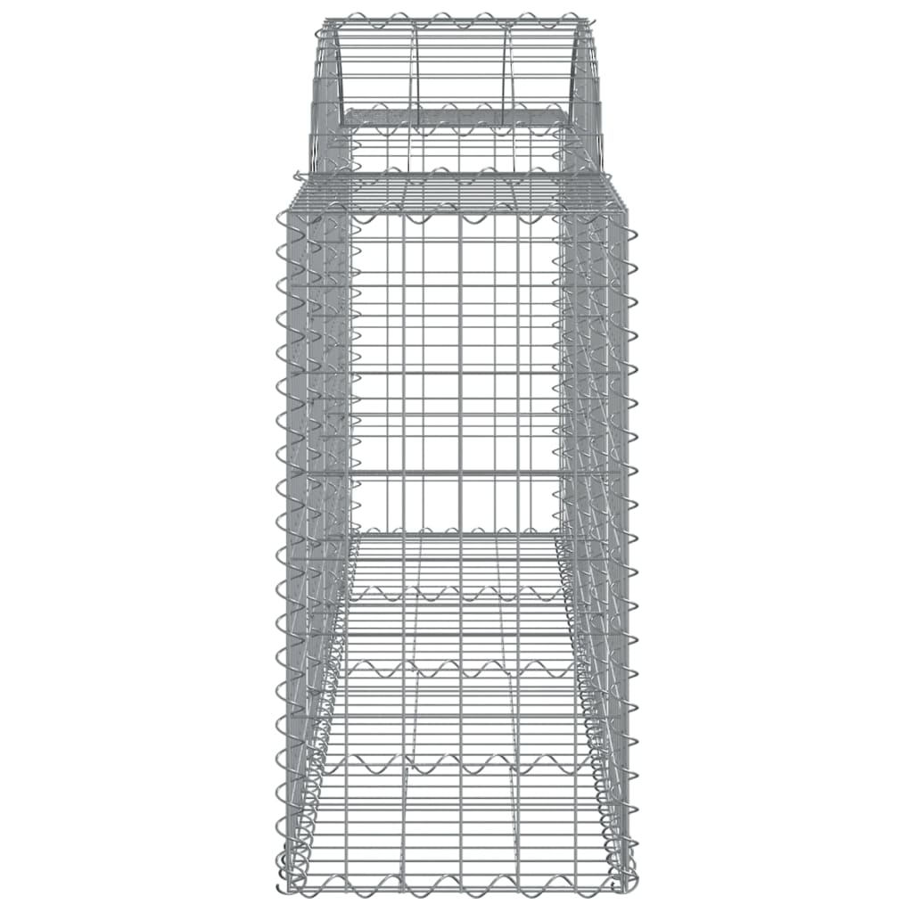buede gabionkurve 2 stk. 200x50x80/100 cm galvaniseret jern