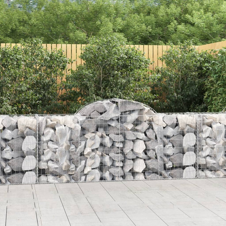 buede gabionkurve 3 stk. 200x50x80/100 cm galvaniseret jern