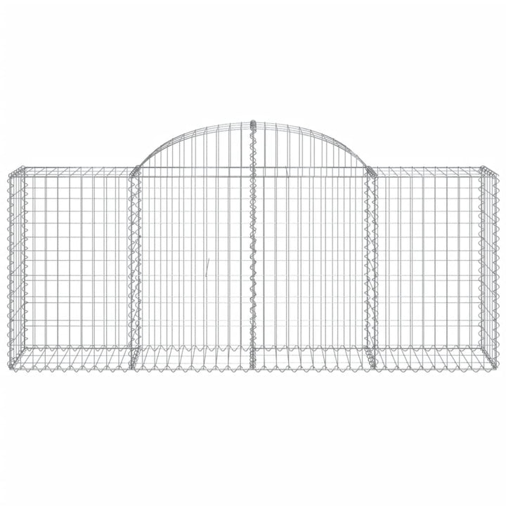 buede gabionkurve 4 stk. 200x50x80/100 cm galvaniseret jern