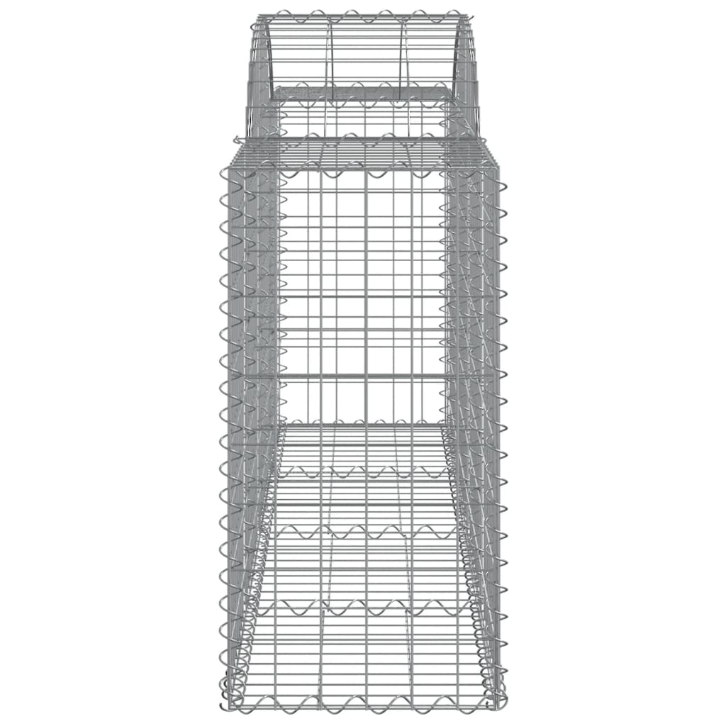 buede gabionkurve 7 stk. 200x50x80/100 cm galvaniseret jern