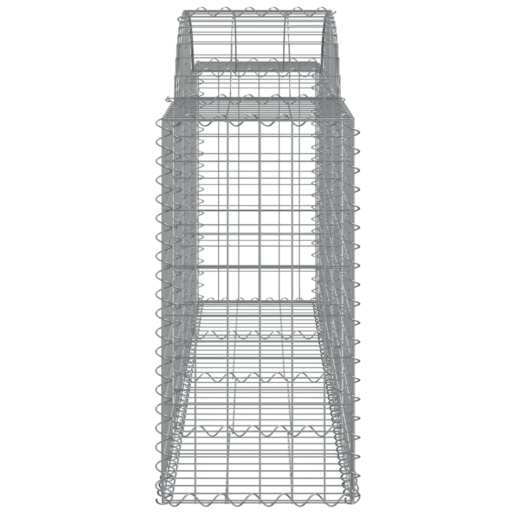buede gabionkurve 12 stk. 200x50x80/100 cm galvaniseret jern