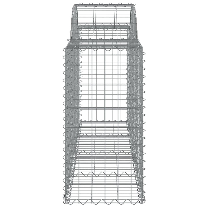 buede gabionkurve 12 stk. 200x50x80/100 cm galvaniseret jern