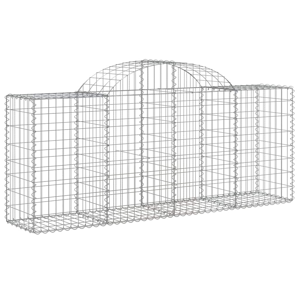 buede gabionkurve 13 stk. 200x50x80/100 cm galvaniseret jern