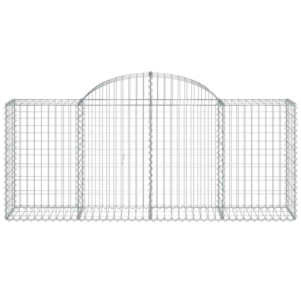 buede gabionkurve 13 stk. 200x50x80/100 cm galvaniseret jern