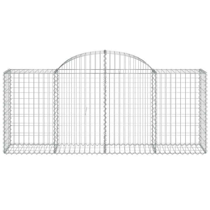 buede gabionkurve 13 stk. 200x50x80/100 cm galvaniseret jern