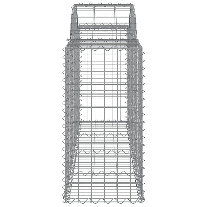 buede gabionkurve 14 stk. 200x50x80/100 cm galvaniseret jern