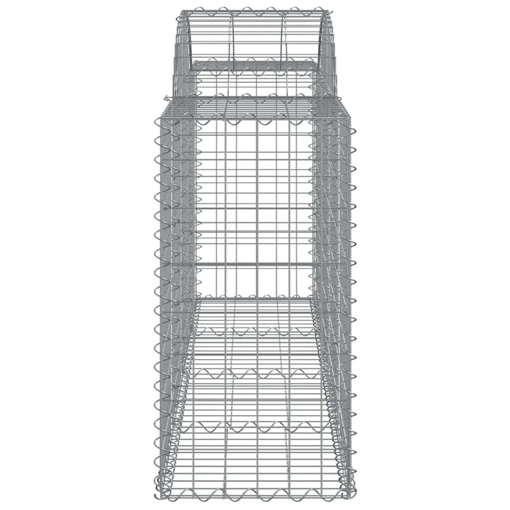 buede gabionkurve 15 stk. 200x50x80/100 cm galvaniseret jern