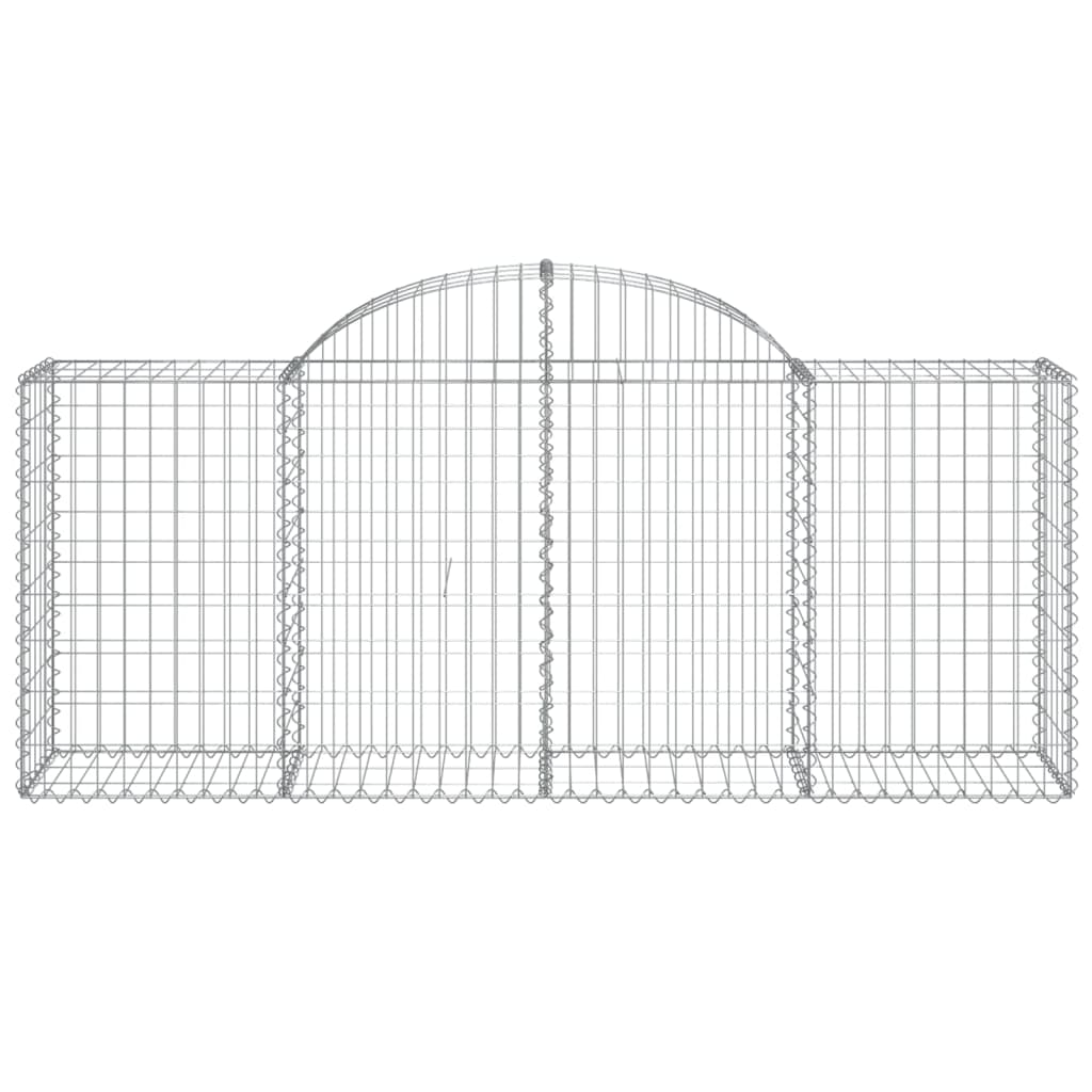 buede gabionkurve 18 stk. 200x50x80/100 cm galvaniseret jern