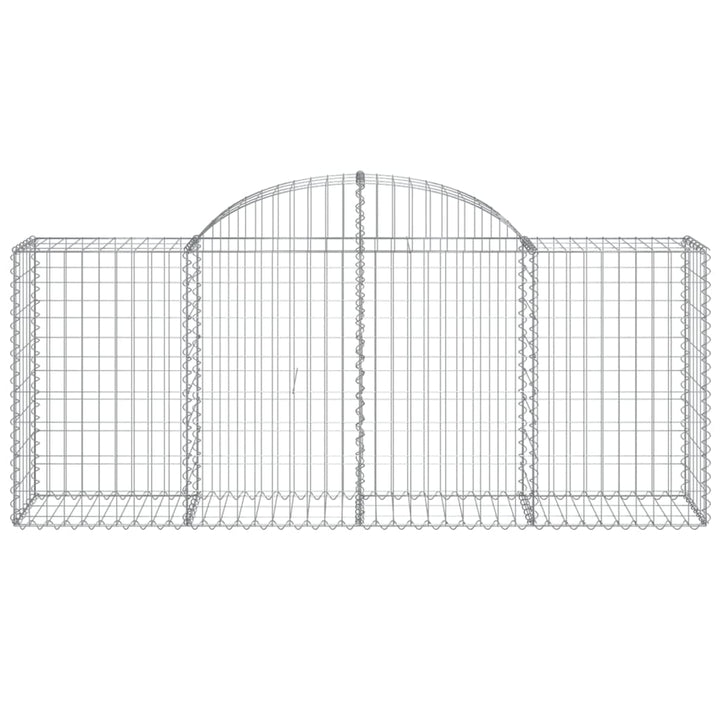 buede gabionkurve 18 stk. 200x50x80/100 cm galvaniseret jern
