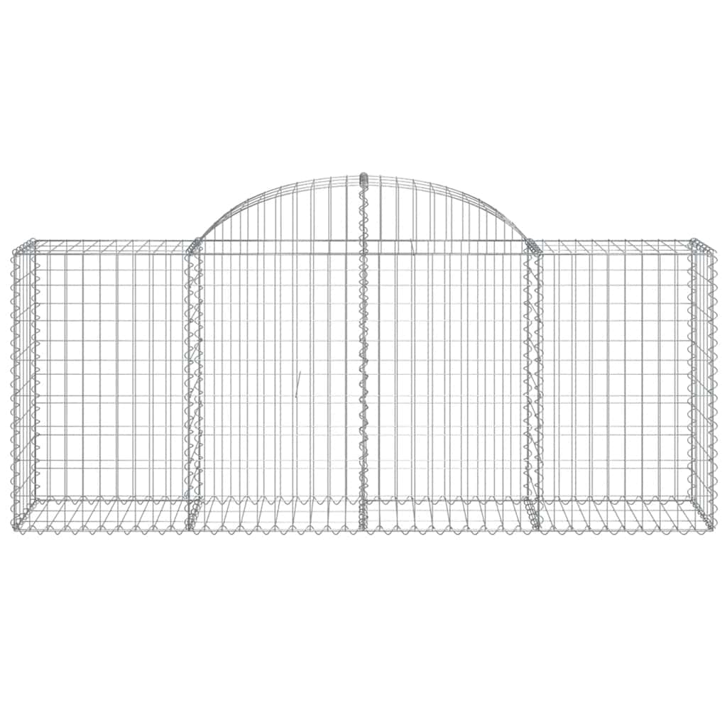 buede gabionkurve 20 stk. 200x50x80/100 cm galvaniseret jern