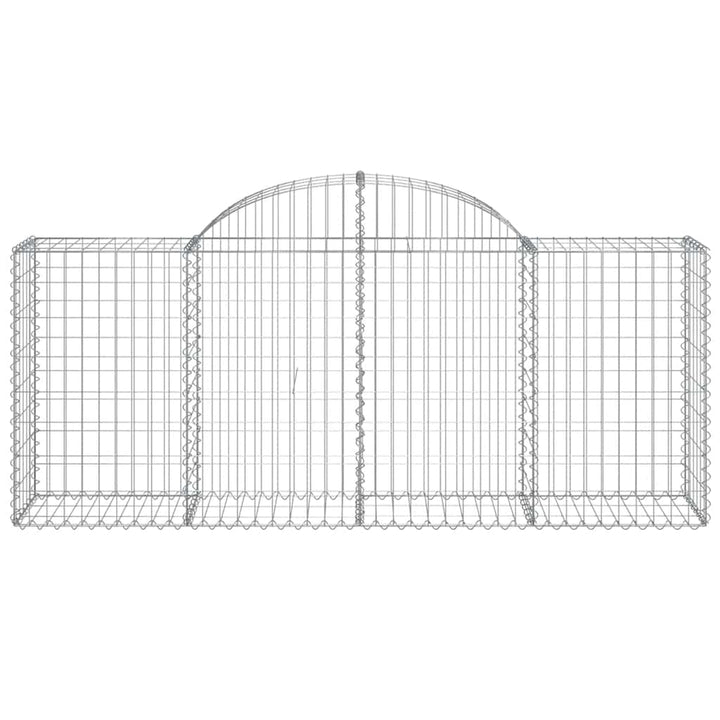 buede gabionkurve 25 stk. 200x50x80/100 cm galvaniseret jern