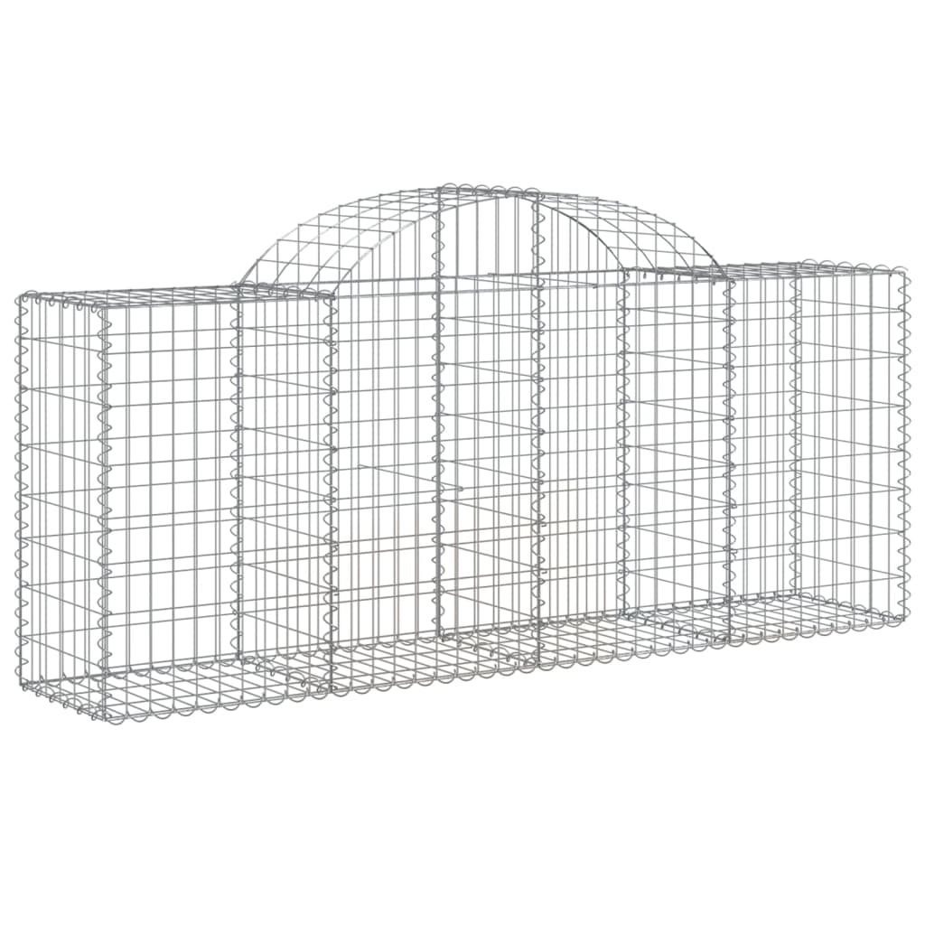 buede gabionkurve 30 stk. 200x50x80/100 cm galvaniseret jern