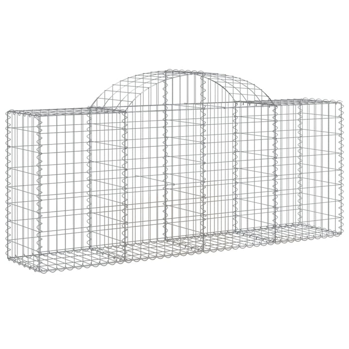 buede gabionkurve 30 stk. 200x50x80/100 cm galvaniseret jern