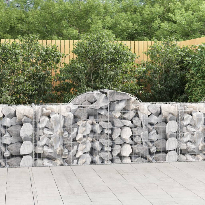 buede gabionkurve 30 stk. 200x50x80/100 cm galvaniseret jern