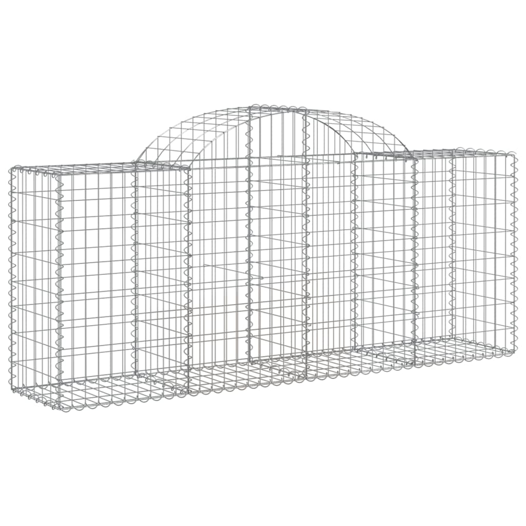 buede gabionkurve 40 stk. 200x50x80/100 cm galvaniseret jern