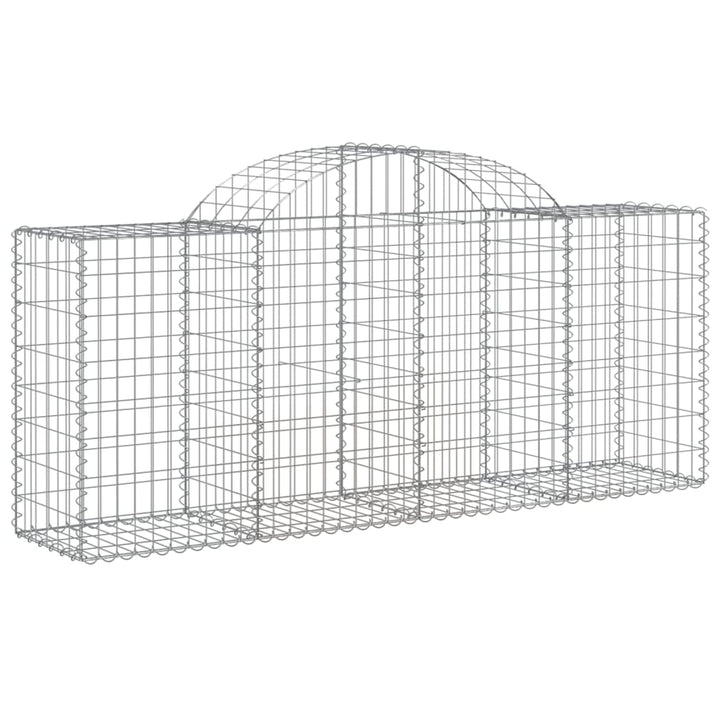 buede gabionkurve 40 stk. 200x50x80/100 cm galvaniseret jern
