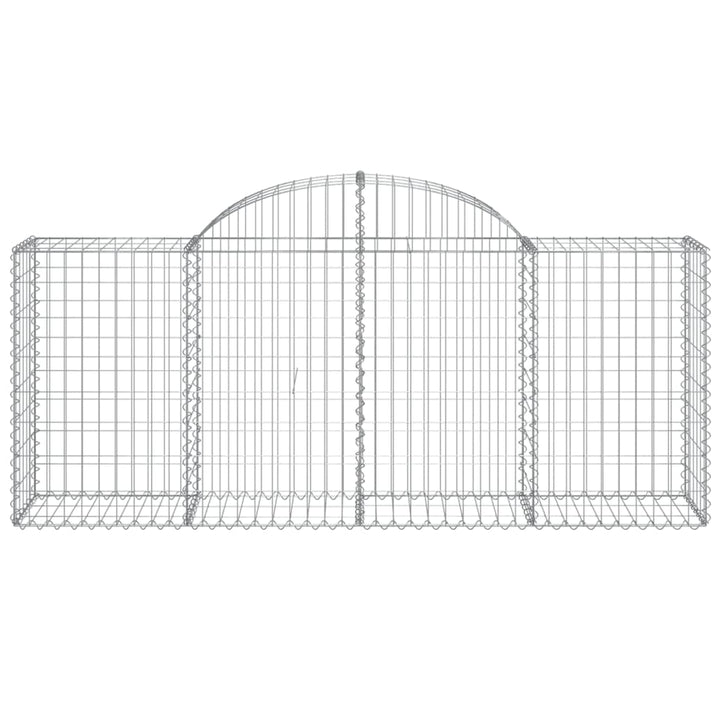 buede gabionkurve 40 stk. 200x50x80/100 cm galvaniseret jern