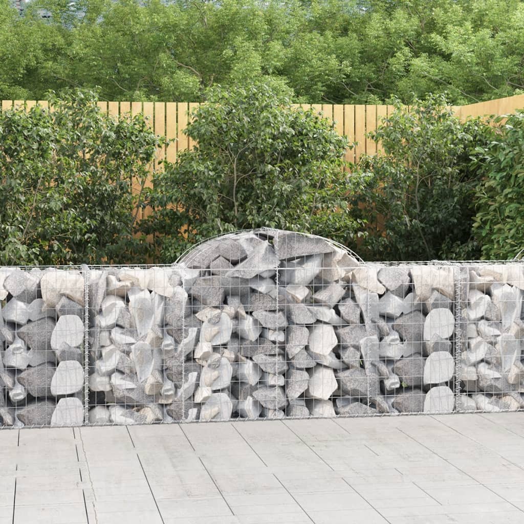 buede gabionkurve 40 stk. 200x50x80/100 cm galvaniseret jern