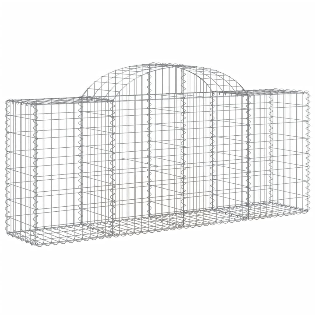 buede gabionkurve 50 stk. 200x50x80/100 cm galvaniseret jern