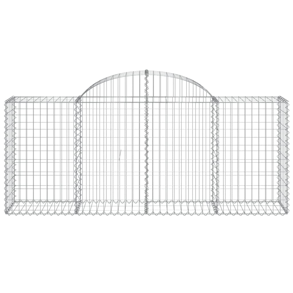 buede gabionkurve 50 stk. 200x50x80/100 cm galvaniseret jern