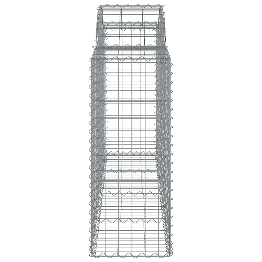 buede gabionkurve 2 stk. 200x50x100/120 cm galvaniseret jern