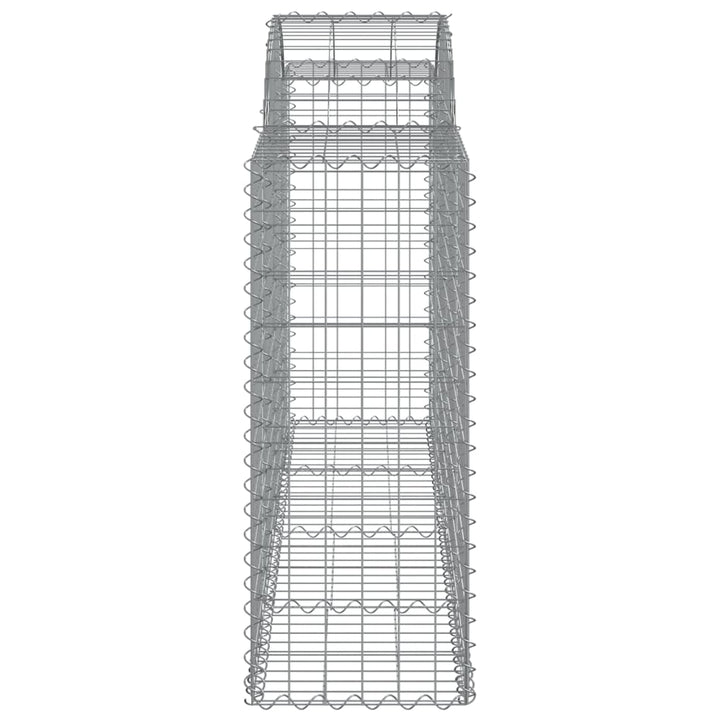 buede gabionkurve 3 stk. 200x50x100/120 cm galvaniseret jern