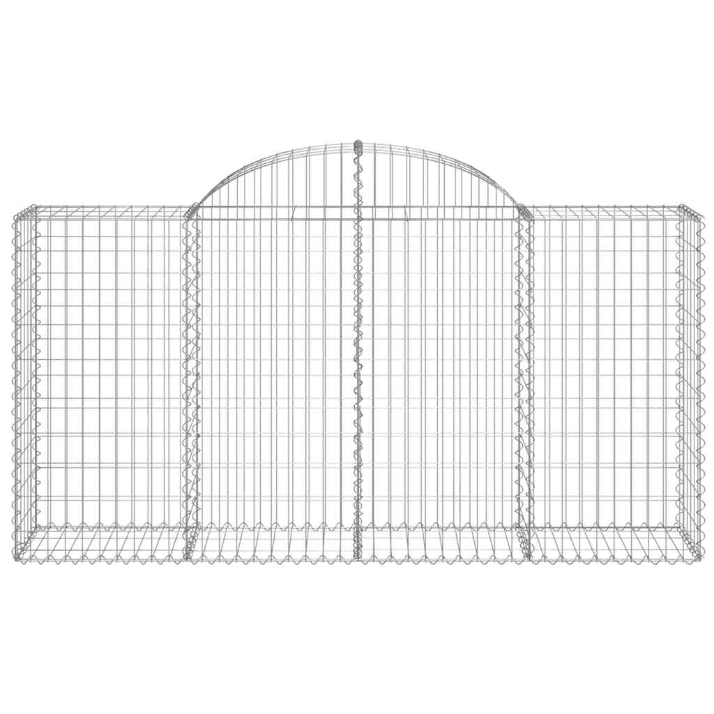 buede gabionkurve 4 stk. 200x50x100/120 cm galvaniseret jern